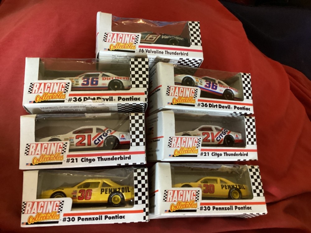 Lot of 7 Racing Collectables #21 #30, #36 and #6 1/64 Scale Diecast NEW IN BOX