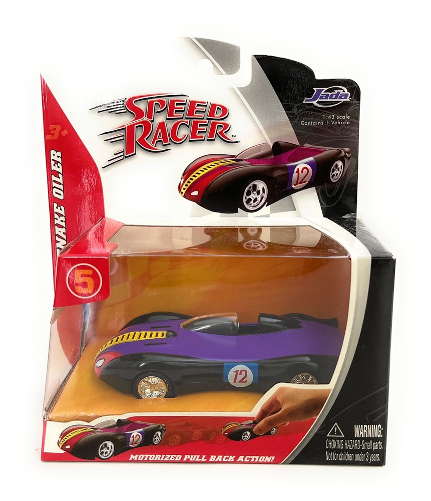 Jada 1:43 Scale Speed Racer Snake Oiler #12 Motorized Pull Back Vehicle 83131-12