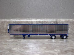 DCP 1/64 Blue Chrome 53′ Utility Refrigerated Spread Axle Trailer Farm Toy