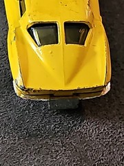 1979 Kidco 1963 Split Window Chevy Corvette Yellow Missing Hood Piece, Damage