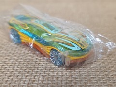 2014 Mattel Hot Wheels Clear Speeder Turquoise/Yellow/Orange Car New in Package