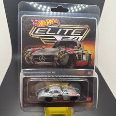 Hot Wheels Elite 64 Mercedes Benz 300SL 1/64 Car – Gray (HNG51)