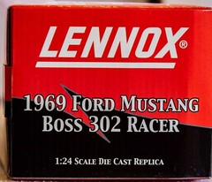 Rare NEW Collectible Lennox 1969 die cast Ford Mustang Boss 302 Racer