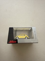 Schuco 1/87 HO Scale VW Kafer Beetle Yellow Diecast Model Car NIB