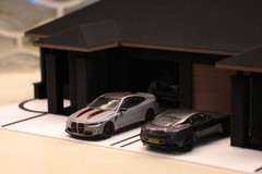 1:64 Scale Diorama House with 2 Car Garage | 3D Printed Display for Diecast Cars
