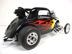 ACME – FIAT ALTERED DRAGSTER / DRAG CAR (BLACK / FLAMES) – 1/18 DIECAST