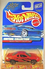 2000 Hot Wheels #109 Virtual Collection Cars MONTE CARLO CONCEPT CAR Pink w/SBSp