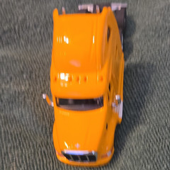 Peterbilt Diecast Semi Truck Tractor Cab Toy Vehicle Orange Black Silver