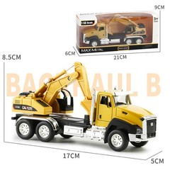 1:50 Alloy+Plastic Engineering Truck Model Car Diecast Kids Toy Gift Pull Back