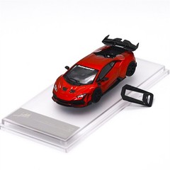 KING MODEL 1:64 DarwinPRO huracan transparent red Diecast Model Car