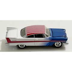 Johnny Lightning 1958 Plymouth Belvedere Kids 1/64 Blue White Red Patriotic Car