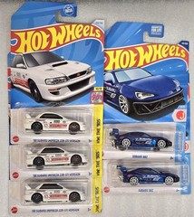 Hot Wheels Lot of 5 Subarus – Impreza & BRZ