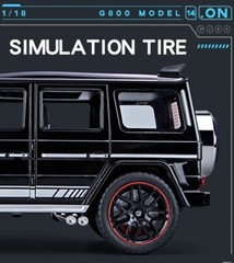 1:18 Mercedes-Benz G800 Diecast Car Model Simulation Sound & Light Kids Toy Gift