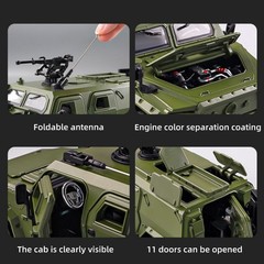 1/18 Scale Alloy For DongFeng Mengshi 3th Generation Off Road Vehicle Model VV