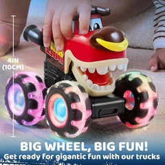 Glow Rover Monster Truck 3-Pack: Light-Up, Motion-Activated Toddler Action Cars