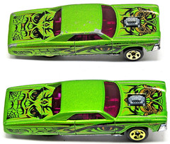 2021 Hot Wheels Green Layin’ Lowrider Lot 2 HW Slammed 1:64 with Gold Rims
