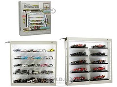 WALL MOUNT 5 TIER DISPLAY CASE WHITE W/ WHITE BACK FOR 1/64-1/43 SCALE MJ8850 W