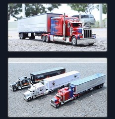 1:24 Diecast Vehicle for Peterbilt Heavy Truck 389 Model Truck Toy Sound Light