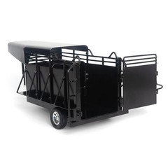 1/16 Little Buster Toys Black Gooseneck Half Top Trailer, 200848