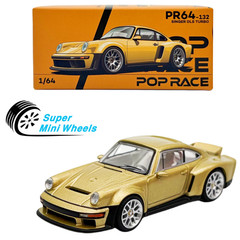 Pop Race 1:64 Porsche Singer DLS Turbo Gold #132