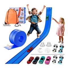 Flexible Car Track for : 15 Ft of Portable Roll-Up DIY Flexible Race Track wi…