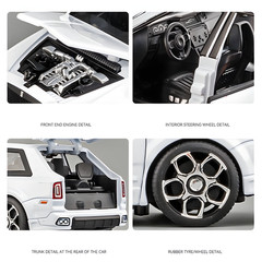1:32 Rolls Royce Cullinan SUV Alloy Diecast Car Model w/ Sound & Light