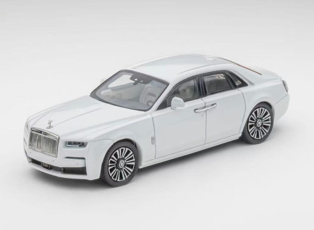 King Model 1/64 Rolls Royce Ghost White Diecast Car Model