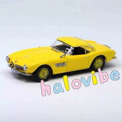 GFCC 1:64 Ice yellow 1957 507 Hard Top Classic Sport Model Diecast Metal Car