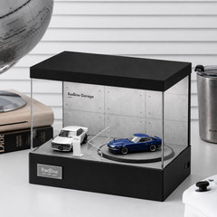Rotating Car Display Case LED Showroom Acrylic Diorama Display Box Garage