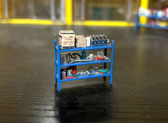 1/64 Automobile maintenance workshop Lift Car Model Scene Repair Factory Tool