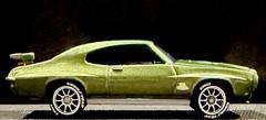 Hot Wheels Silver Series ’70 Pontiac GTO Judge CUSTOM Wheel & Tire Real Riders