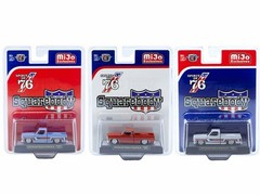 SET OF 3 M2 Machines 1976 Chevy Silverado Bonanza-10 SPIRIT 76 Squarebody 1/64
