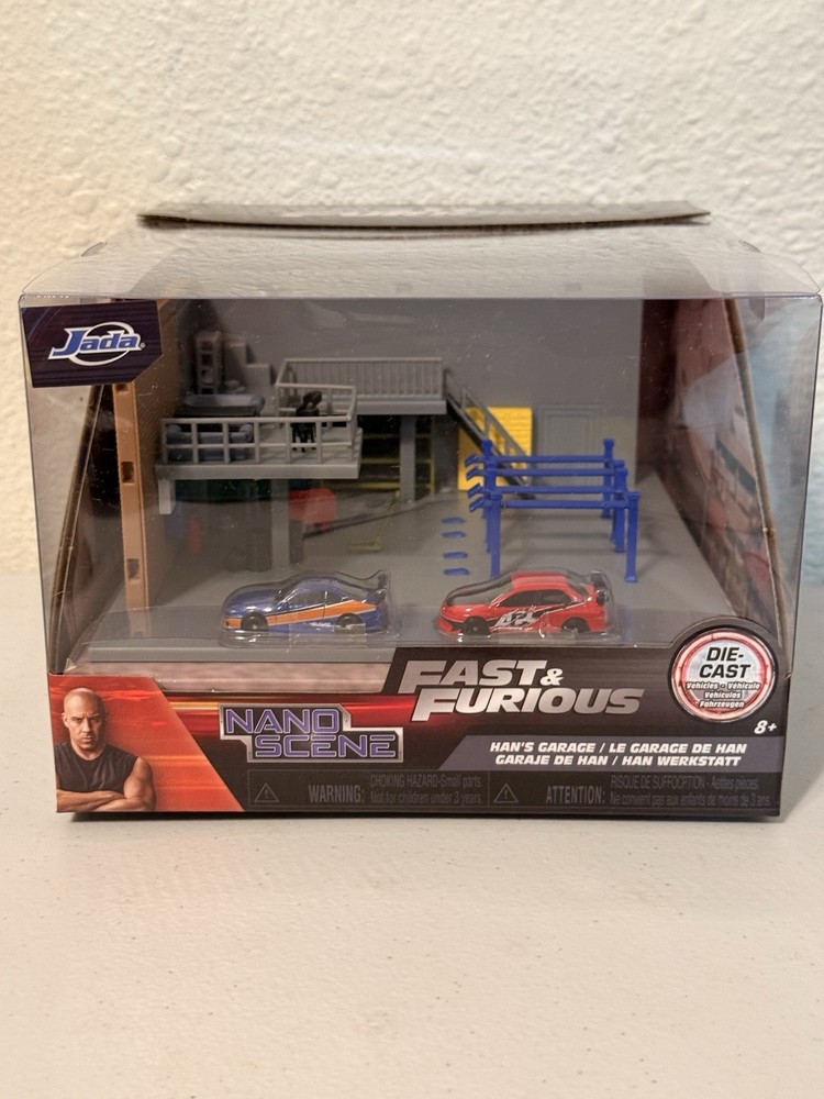 JADA NANO SCENE FAST AND FURIOUS TOKYO DRIFT HAN GARAGE DIORAMA SET 36403