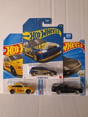 (3) HONDA 2025 HW ‘92 Civic EG, ’98 Prelude 1985 CRX Honda Black Blue HOT WHEELS
