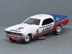 DON PRUDHOMME ARMY 1970’s Plymouth Cuda Funny Car 1/64 Scale Limited Edition F/C