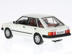 Ford Escort GL MK3 1982 white diecast model car D125 in acrylic show case Hachet