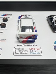BMW E46 M3 GTR 3D Display Frame | Diecast Car Collector Wall Art Gift