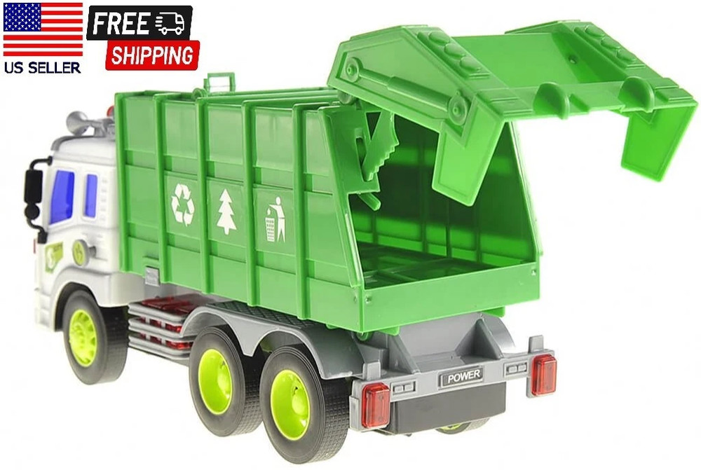 Garbage Truck Toy Boy Gift Friction-Powered Waste Management Recycling Vehicle