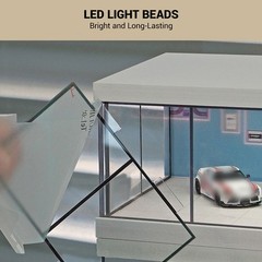 1/64 Die-Cast Car Display Case with LED Lights For Collectible Toy Car Models