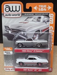AUTO WORLD 1966 Chevy El Camino 1967 Buick GS 400 GM Classics Deluxe 2 Pack 2022