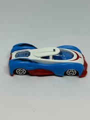 Greenbrier International Blue Red White Car 1/64 Plastic 9893 Speed Racer Style