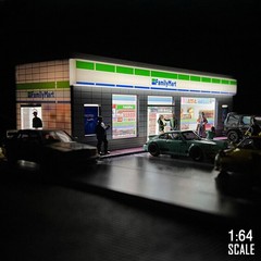 Diorama Car Garage Model LED Lighting Parking Lots Scene Display for 1/64 Scale
