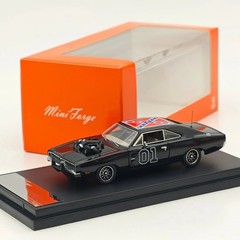 1:64 Mini Forge Black 1969 Chargr General Lee with 1600 HP Twin-Turbo LS