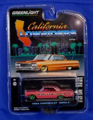 CALIFORNIA LOWRIDERS 1964 CHEVROLET IMPALA GYPSY ROSE GREENLIGHT CHASE 1/64
