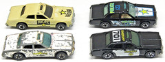 Hot Wheels Dodge Monaco Police Car 1977 78 Lot of 4 #123 #701 Star Taxi 1:64
