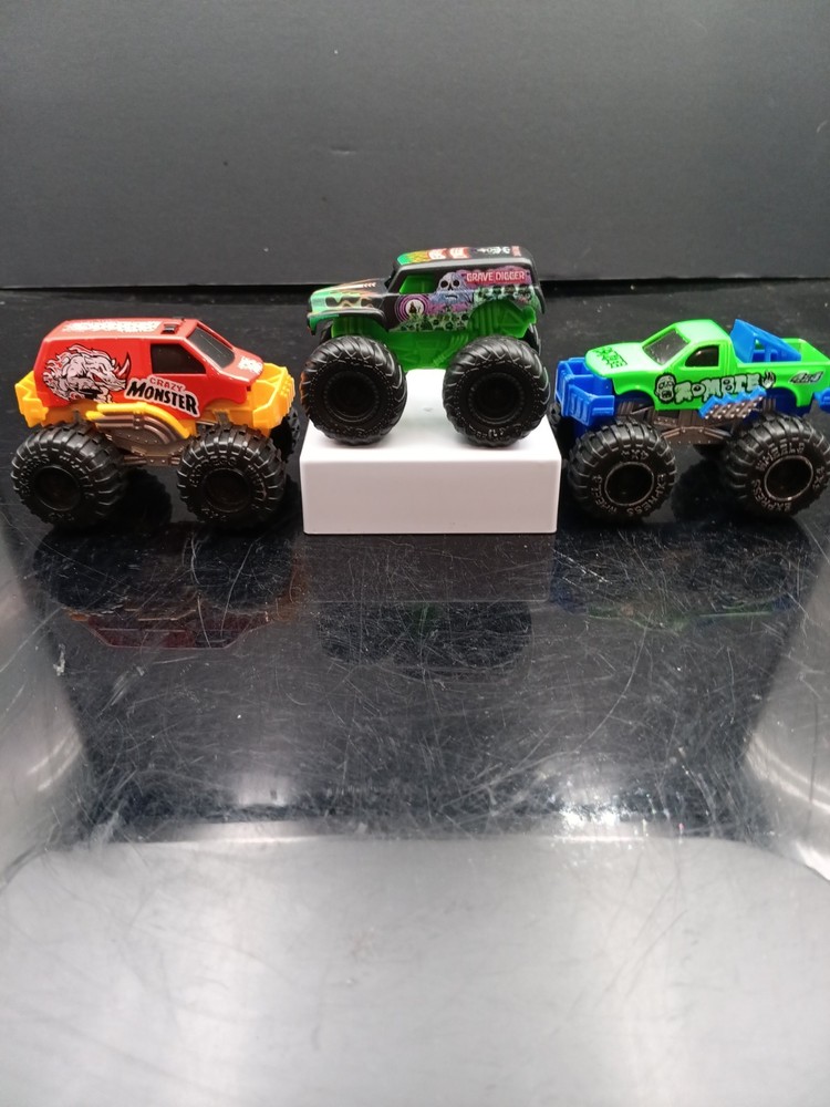 Lot Of 3 Greenbrier International Mini Monster Trucks Free Shipping! T2842
