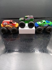 Lot Of 3 Greenbrier International Mini Monster Trucks Free Shipping! T2842