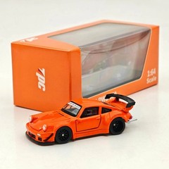 1:64 TPC 911 930 Custom Edition Full Opening Metallic Orange Diecast Metal Car