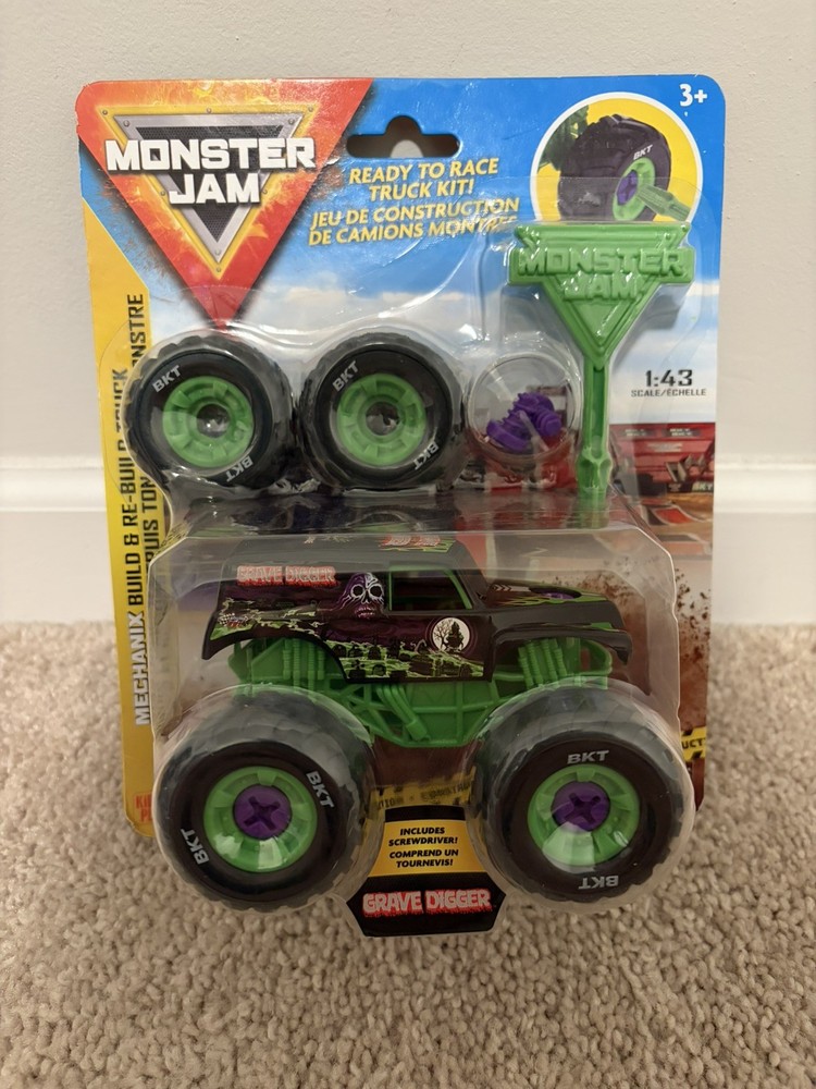 Monster Jam Grave Digger – Mechanix Build & Rebuild 1:43 Scale Monster Truck NIB