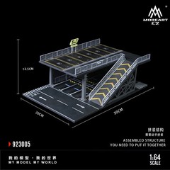 1:64 Diorama Container Garage Model with LED Scene Parking Lot Display Case US
